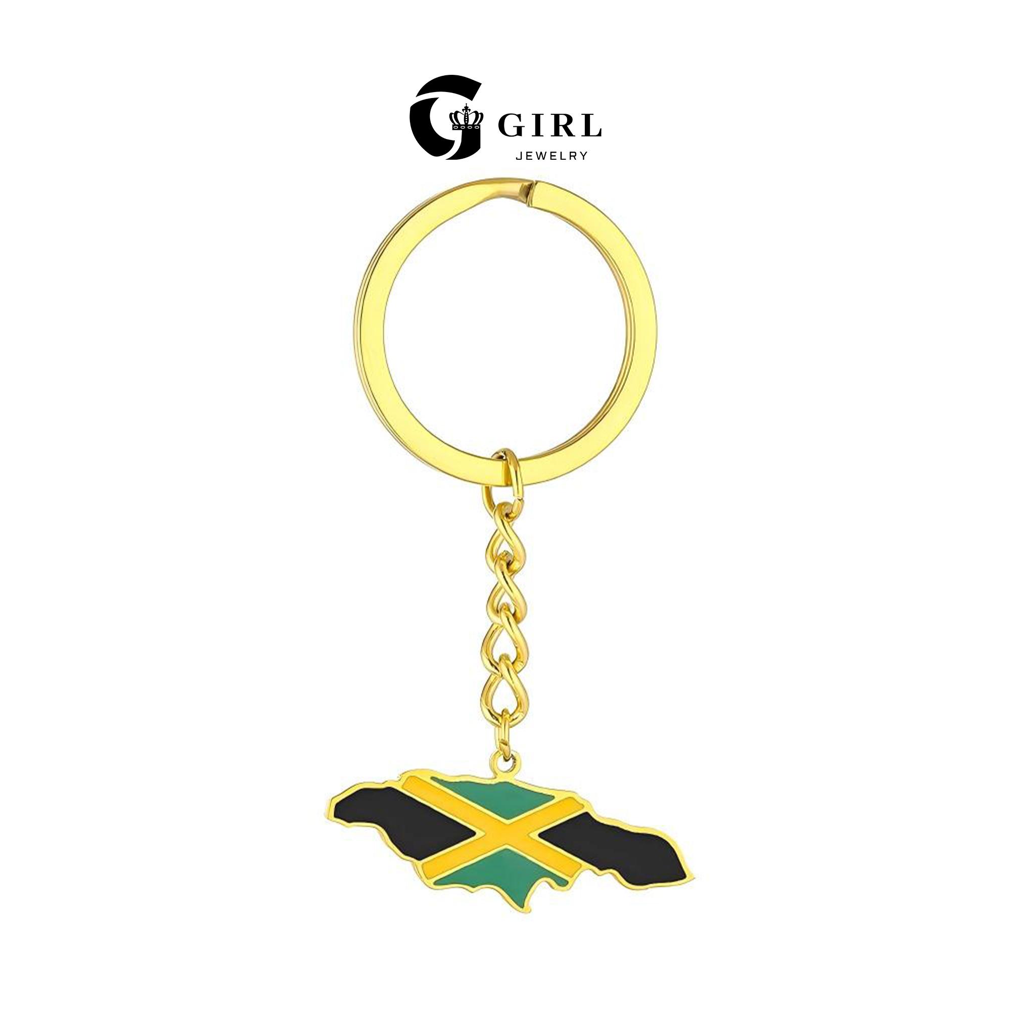 GGIRL World Map Flag Keychain 18K Gold Plated Country Map Jewelry for Travel Enthusiasts Men Women Neutral Gift Modern Versatile Accessories Fashion Jewelry Gift for Holiday Haul Christmas Birthdays Anniversaries