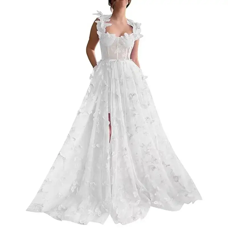 White long skirt butterfly dish