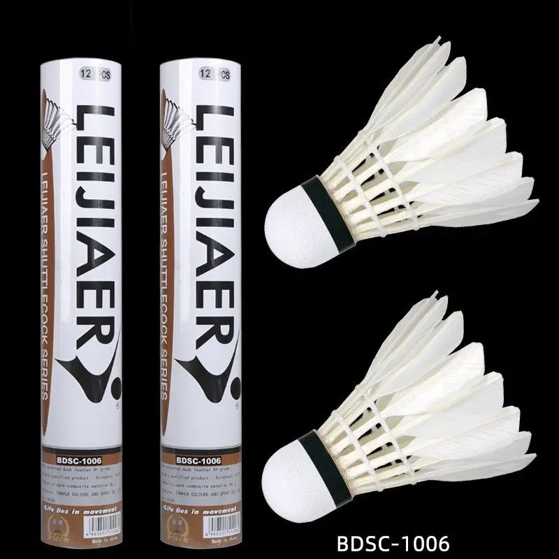 Durable Badminton Shuttlecocks, Badminton Equipment, 6/12 Pack Goose Feather, Indoor Outdoor Training, Soft Wood Nylon, Family Entertainment, Long-Lasting