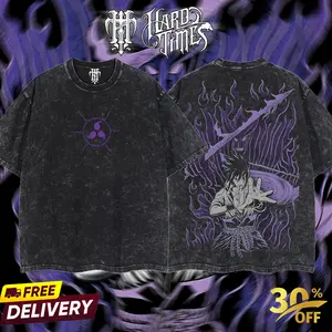 HardTimesClothing - Sasuke X Susanoo Naruto Anime Limited Edition Death Reaper Seal Double Printed Oversize Lightweight Acid Washed Hoodie, graphic hoodies men streetwear (Copy)