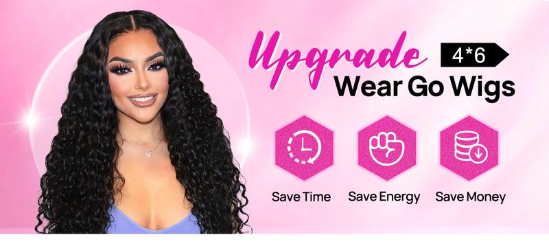 Vshow Blonde Body Wave Hair Wear Go Glueless Human Hair Wigs 4x6 Pre-cut HD Lace Wigs For Women