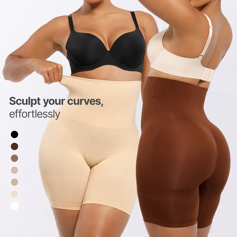 Shapellx Shapewear Sculpting Shorts for Women Seamless High Waisted Body Shaper Thigh Slimming Underwear Live NEW