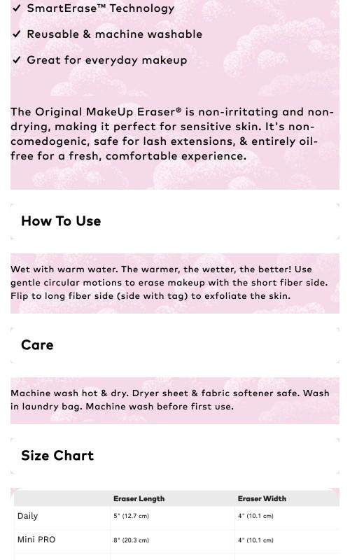 MakeUp Eraser 7-Day Set Neutrals - Erase Makeup with JUST WATER, Reusable & Machine Washable Makeup Remover