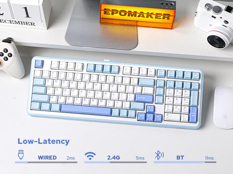 EPOMAKER TH99 96% Gasket-Mounted Wireless Mechanical Keyboard with Numpad 5 Layers of Sound-Dampening Materials Hot-Swappable  Tri-Mode USB-C/BT 5.0/2.4GHz Compatibility creamykeyboards desk accessories keyboards for gaming TikTokShopSpringGlowUp