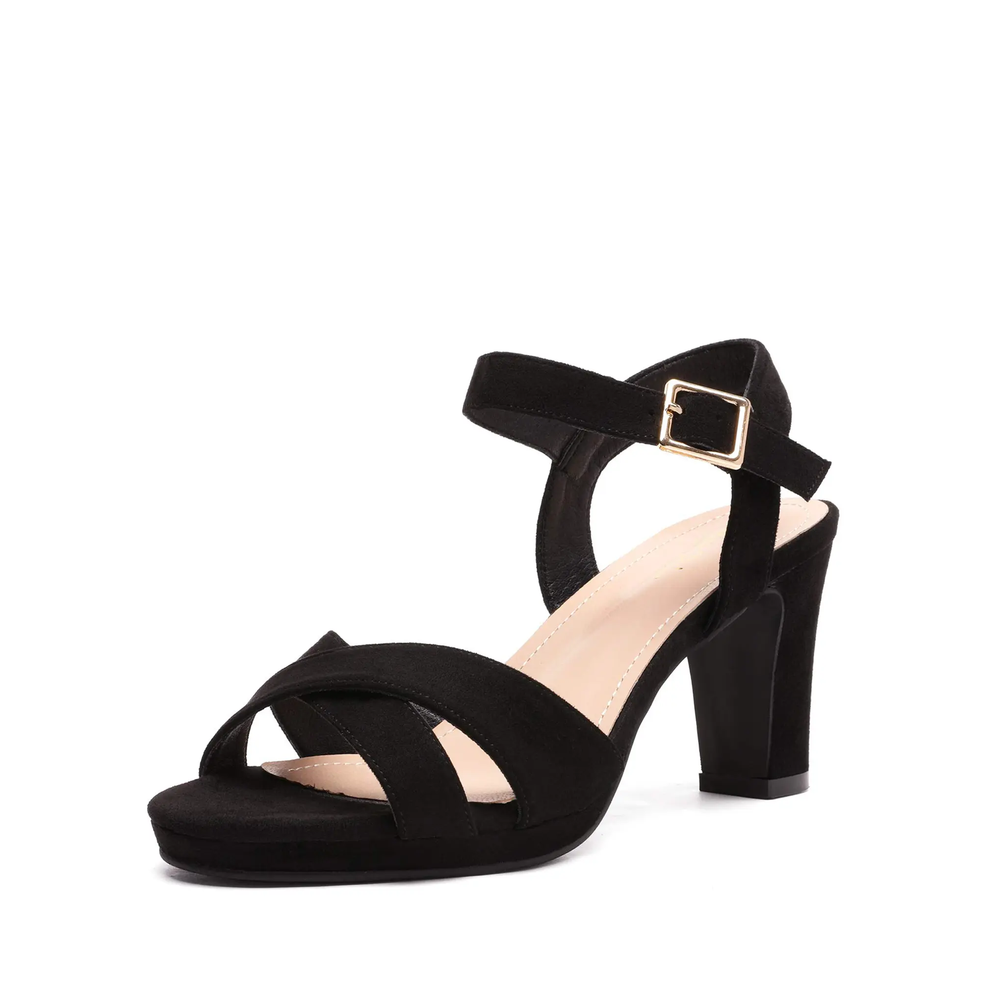 Dream Pairs Women Sandals, Sparkly Chunky Block Heels with Ankle Strap, Comfortable Platform Heels for Women with Rubber Sole for Party & Wedding, Comfortable Heels,shoes for back to school,back to school shoes