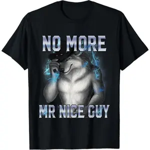 Funny Alpha Wolf Meme T-Shirt |  Unisex Graphic Tee |   Sarcastic Humor Casual Wear for Men & Women