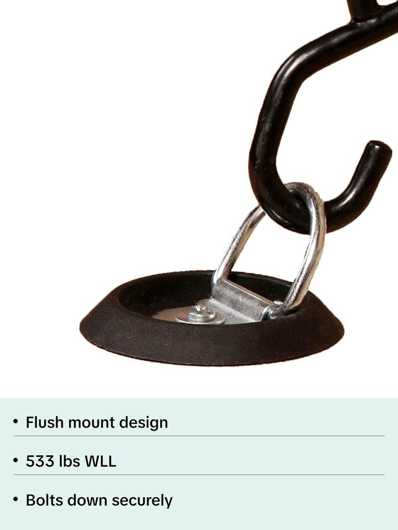 1/4" D-Ring Flush Mount Round Plastic Pan Fitting