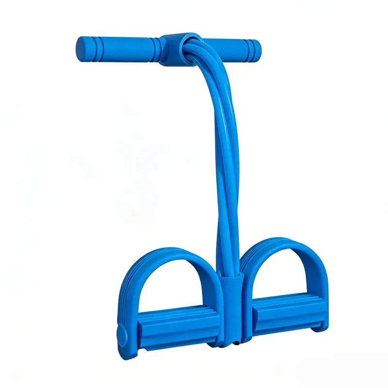 6-Strand Heavy Duty Abdominal Crunch Assist Equipment, Non-Slip ft Pedal & Resistance Bands, Portable Home Strength Training Tool for Leg & Core Workouts, Abdominal Muscle Trainer, Fitness Ab Machine, Home Gym Trainer