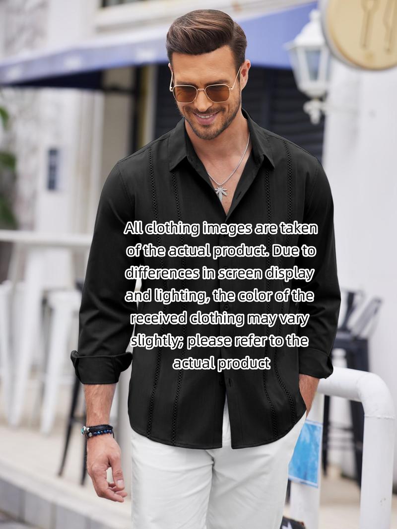 COOFANDY New York Fashion Week Mens Cuban Guayabera Lightweight Shirt Casual Button Down Shirts Long Sleeve Beach Linen Shirts Menswear Tropical COOFANDY New York Fashion Week Mens Cuban Guayabera Lightweight Shirt Casual Button Down Shirts Long Sleeve Beach Linen Shirts Menswear Tropical