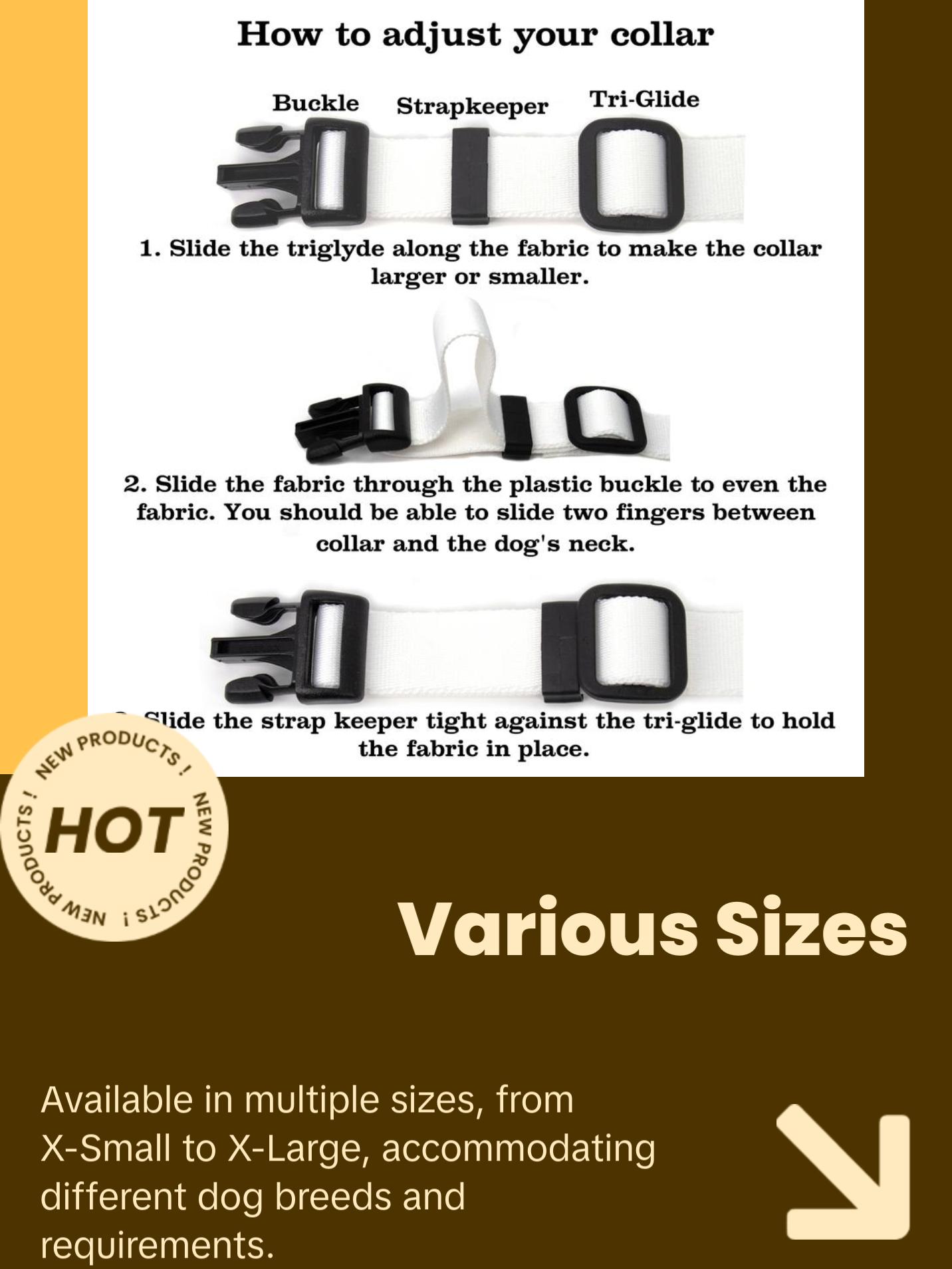 Tiffany Poppies Dog Collar - Made in USA