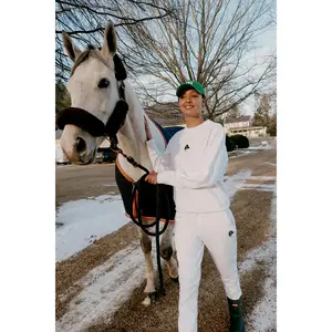 Moose Unisex Equestrian Jogger in White