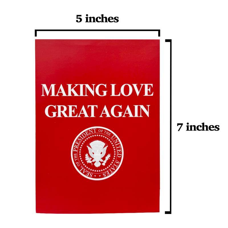 Trump Valentines Card - Funny Card for Republicans on Valentines Day with Red Roses and Wine Bottle Design