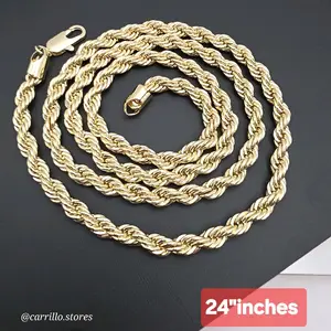 Rope chain fashion style gold-plated 24"inches 7mm the perfect gift for all occasions