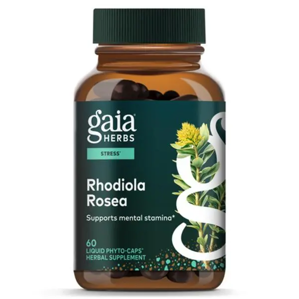 Gaia Herbs Rhodiola Rosea - Stress Support Supplement Traditionally for Supporting Healthy Stamina & Endurance - with Siberian Rhodiola Root Extract