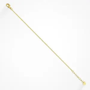 EVRY JEWELS Gold or Silver Plated Women's Hypoallergenic Box Chain Bracelet