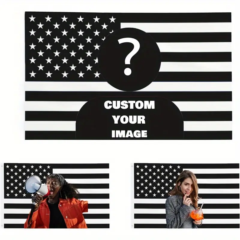 Custom Print Black Velvet American Flag Synthetic Tapestry - 1PC Indoor Room Art, Personalized Classic Western Home Inspo Wall Decor for Living Room, Dorm Supplies