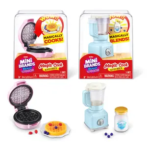 Mini Brands Really Works Magic Cook Kitchen Capsule Series 1 Waffle Maker & Blender Set by ZURU, Capsules of Miniature Real Working Kitchen Appliances, Non-Edible Collectible Toy Mystery Capsule