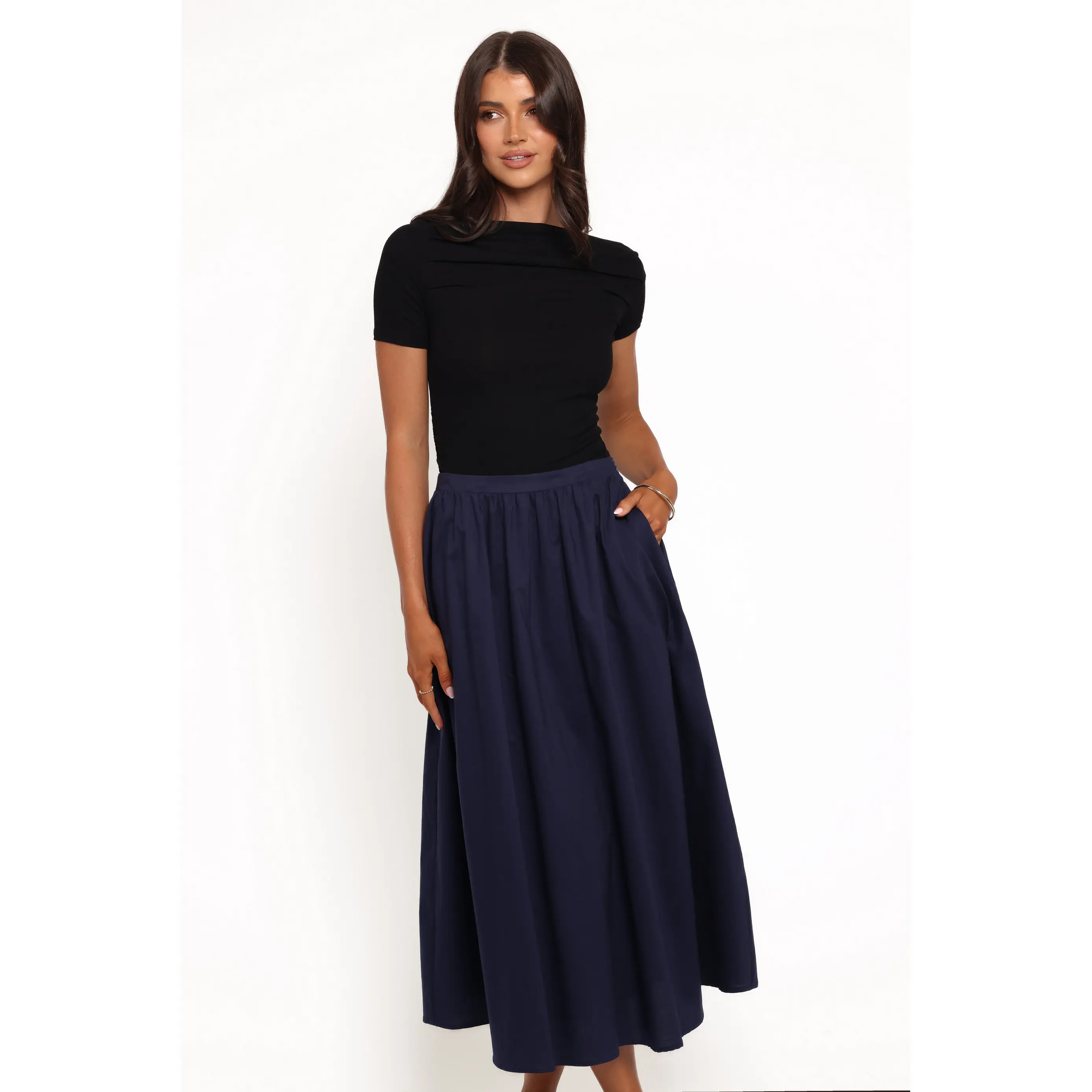 Oakley Midi Skirt - Navy
