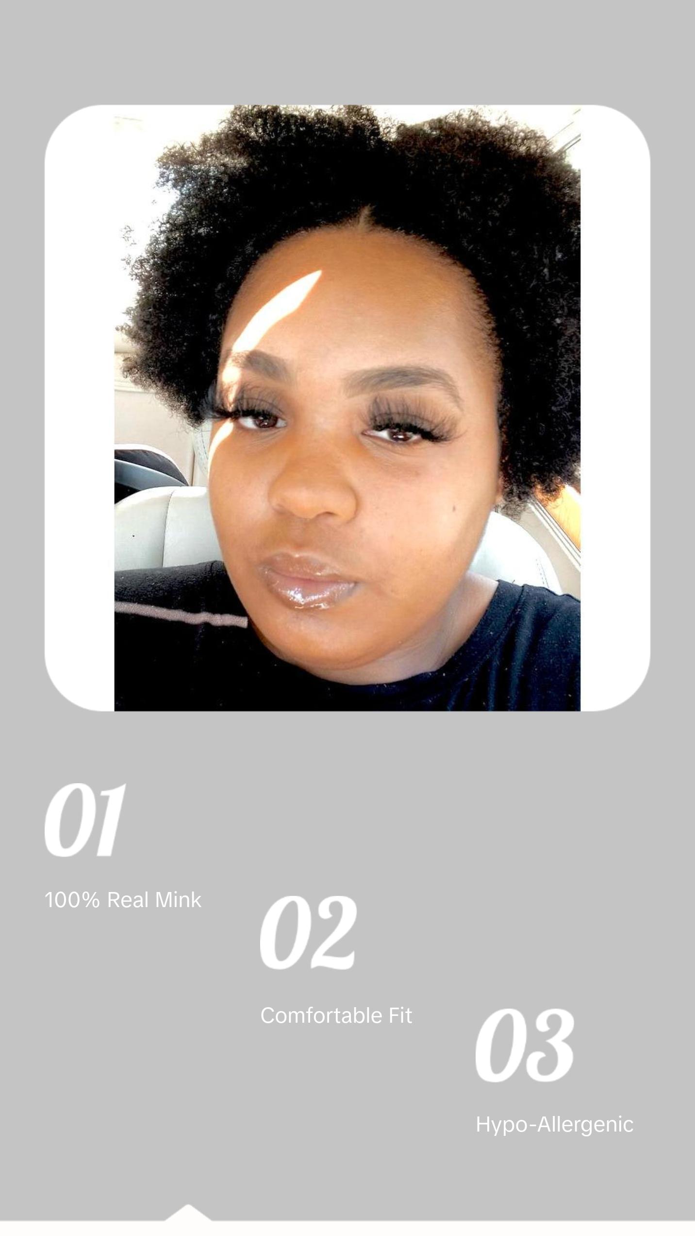 Caribbean Fluffy Mink EyeLashes - 15-25mm Soft Cotton Band with Reusable Hard Case & 2 Lash Brushes for Fluffy and Fresh Look Makeup Cosmetic