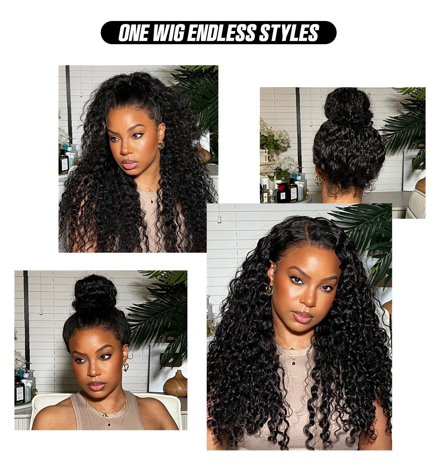 [NEW IN] OQ HAIR Water Wave 360 Lace Frontal Wear Go Glueless Wig Bleached Knots Pre-Cut Lace Invisi Drawstring Human Hair Wig #TikTokShopBlackFriday