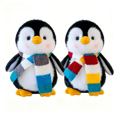 9.84in Golden Ratio Unisex Cartoon Penguin Soft Stuffed Doll - Cuddly Stuffed Animals, Plushie, Space Suit Pack Design, Massage Restoration, Stress Relief Toy, 24h Nap Feature, Anime Gift, Home Decoration