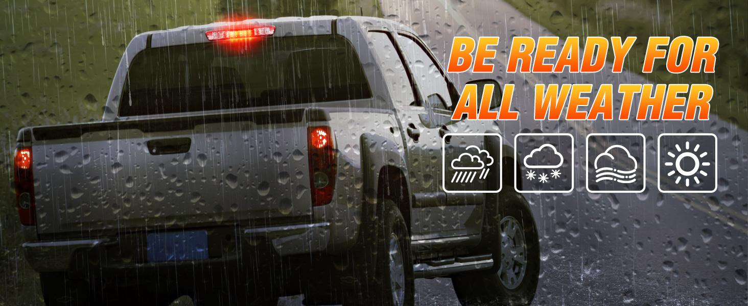 Nilight Third Brake Light Tail High Mount 3rd Stop Cargo Reverse LED Lights Red Lens Compatible with Chevy Colorado and GMC Canyon 2004 2005 2006 2007 2008 2009 2010 2011 2012 Pickup Truck