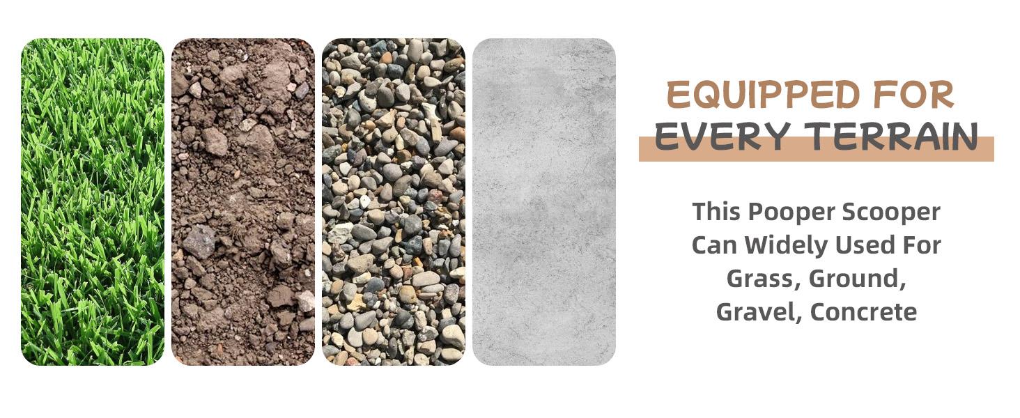 Portable Dog Pooper Scooper, 2-in-1 No Touch Handheld Claw with Bag Dispenser, Lightweight Waste Cleaner for Grass, Concrete Surfaces Outdoor