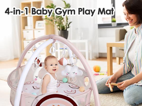 Dearlomum 4-in-1 Baby Play Mat Elephant Gym Tummy Time Mat for Floor Activity with 30 Balls & 5 Sensory Toys for Newborn Toddler Boy & Girl Gifts Playpen Cute Dearlomum 4-in-1 Baby Play Mat Elephant Gym Tummy Time Mat for Floor Activity with 30 Balls & 5 Sensory Toys for Newborn Toddler Boy & Girl Gifts Playpen Cute