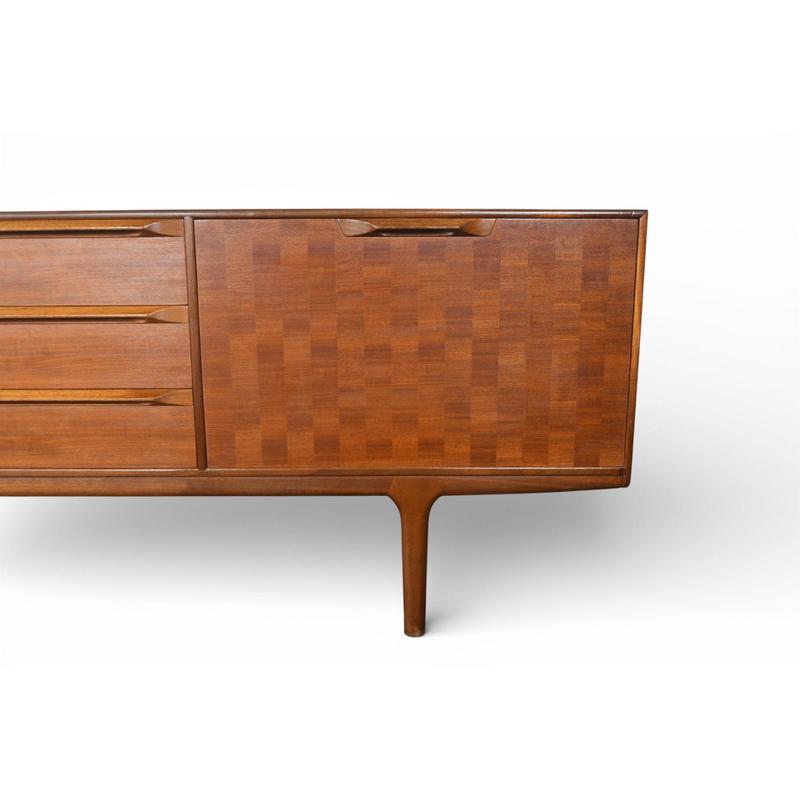 RARE LARGE MCINTOSH BASKETWEAVE CREDENZA IN TEAK