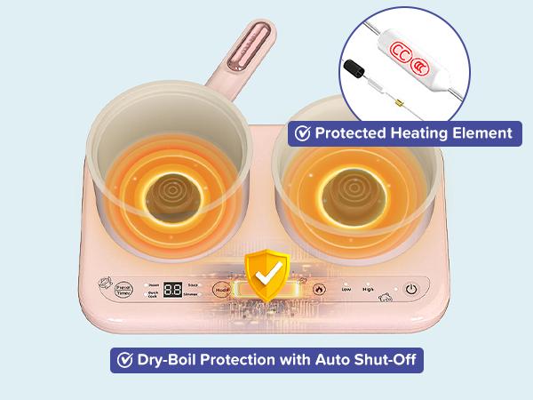 Gotoofun Pink Double Stove Children's Real Cooking Kitchen Set Safe Mini Kitchen for Boys Girls Compact Multifunctional Cooking Toys Montessori Gift for Girls/Boys 8–12