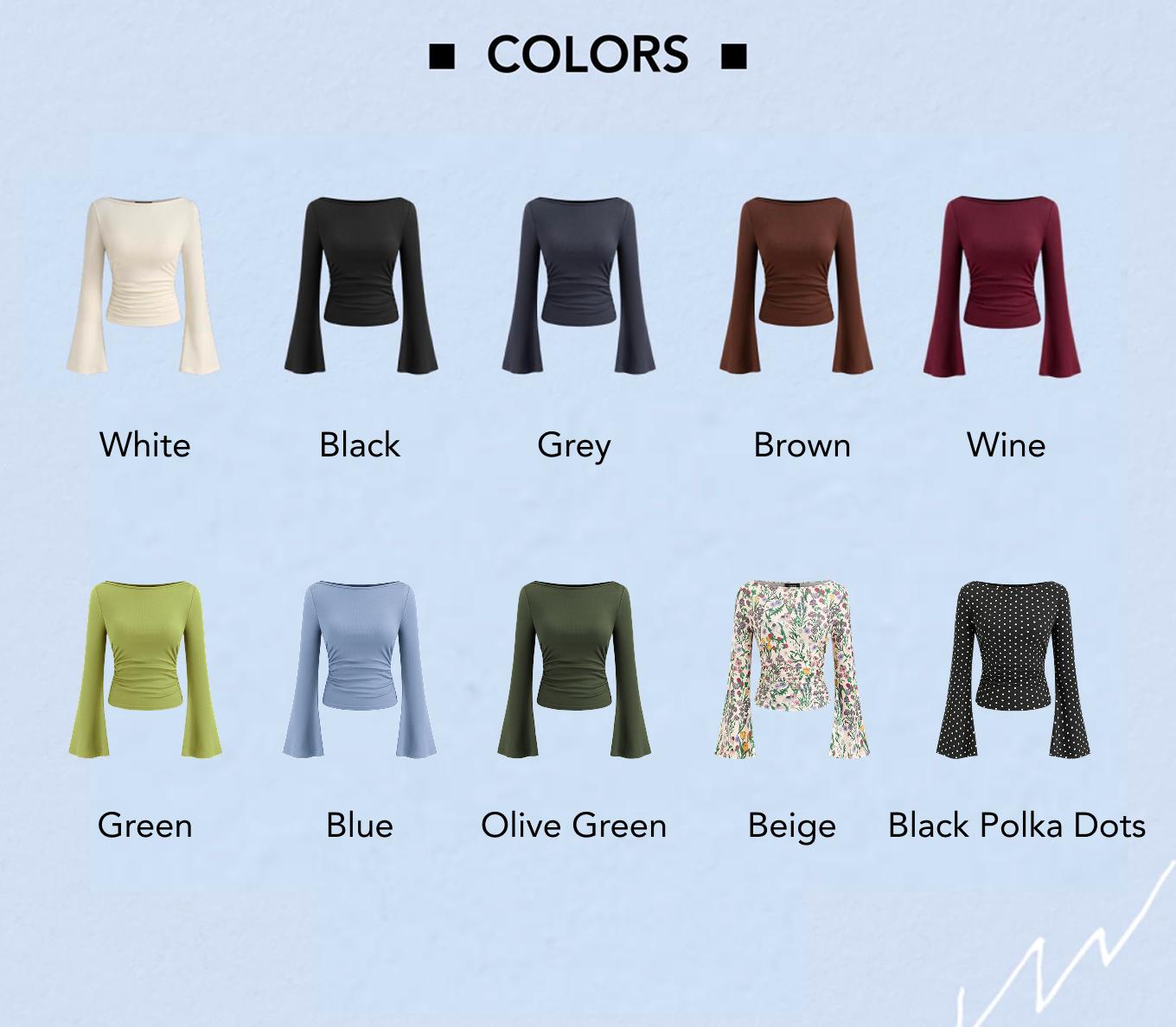 Cider Boat Neck Solid Ruched Long Sleeve Tee SpringStatements