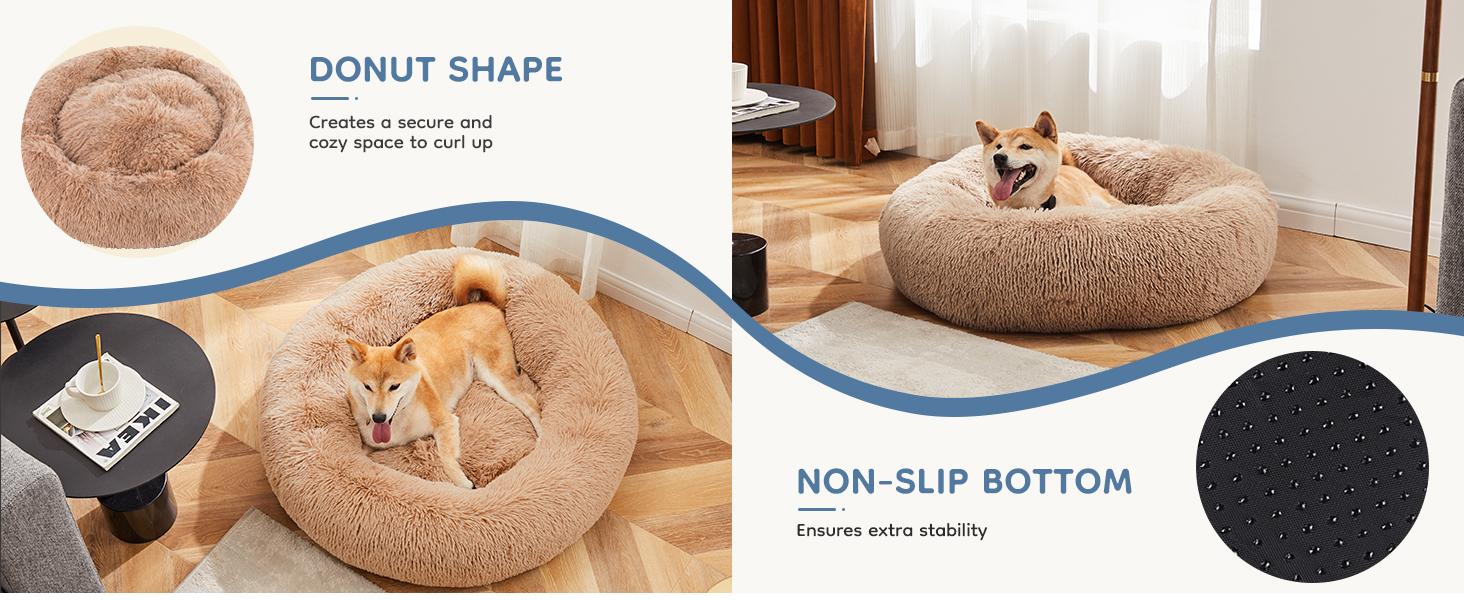 【Deal】Sweetcrispy Official Soothing Donut Pet Bed for Cats & Pups | Machine-Washable Cozy Nest | Plush Waterproof Faux Fur 【Deal】Sweetcrispy Official Soothing Donut Pet Bed for Cats & Pups | Machine-Washable Cozy Nest | Plush Waterproof Faux Fur