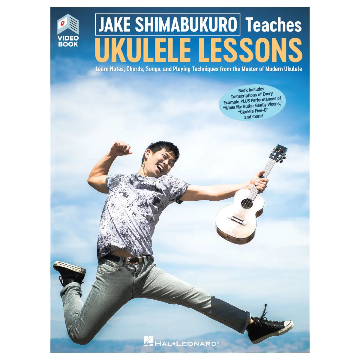 Jake Shimabukuro Ukulele Tutorial Book - Beginner's Modern Education Textbook with Full Transcriptions, Online Video Access, Learn Notes, Chords, Songs, Playing Techniques, Performances Guidance
