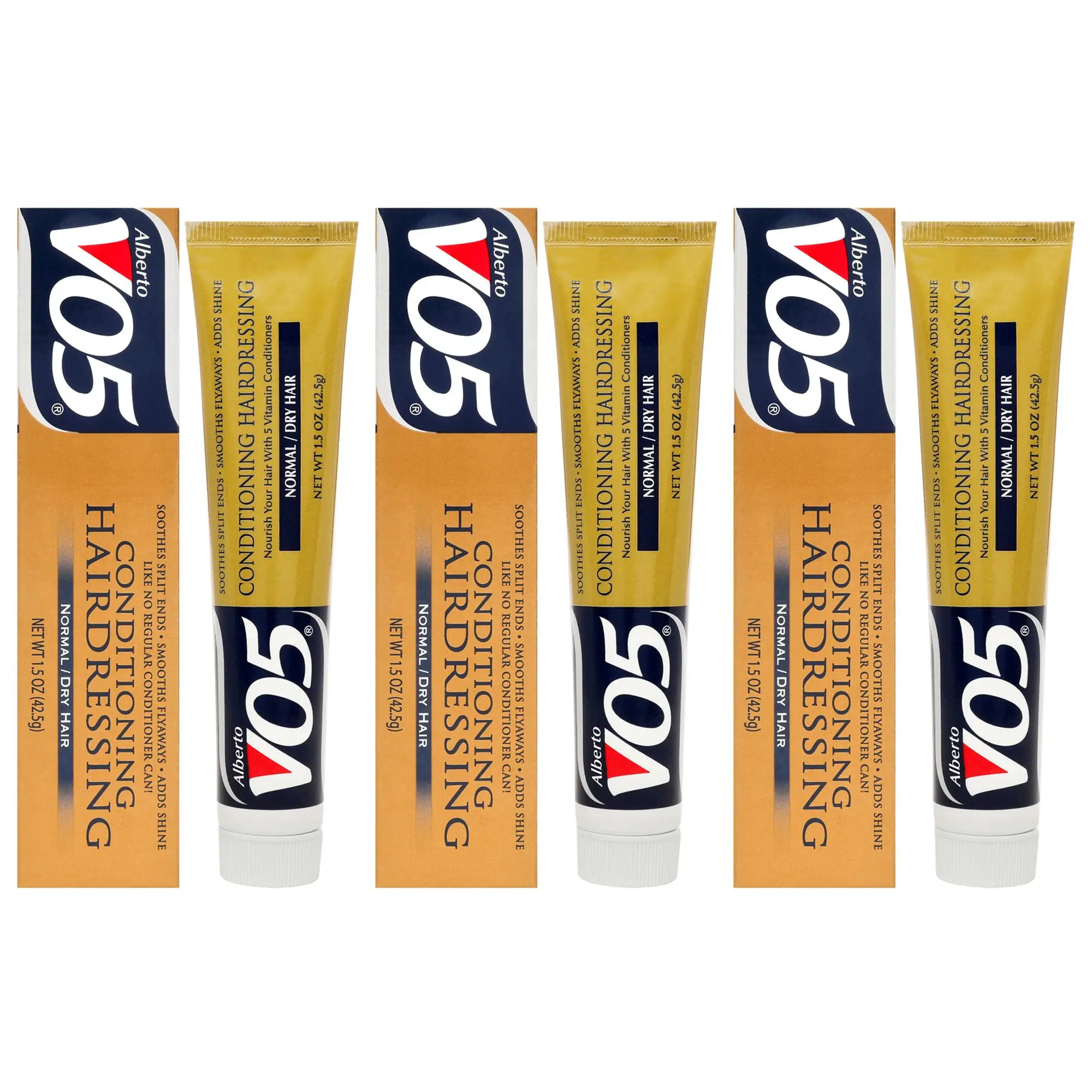 Conditioning Hairdressing - Normal to Dry Hair by Alberto VO5 for Unisex - 1.5 oz Conditioner - Pack of 3