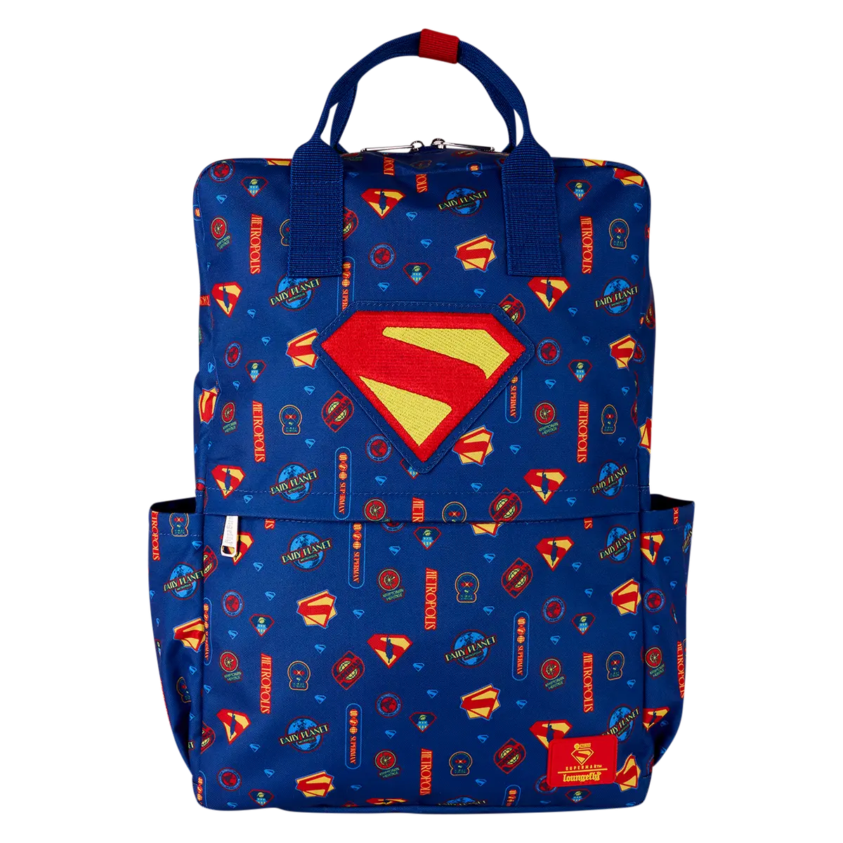 Superman Full-Size Nylon Backpack with Adjustable Shoulder Straps, One Size