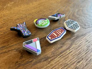 Six Jiu-Jitsu Croc Charms -- Bundle of 6 Shoe Clips