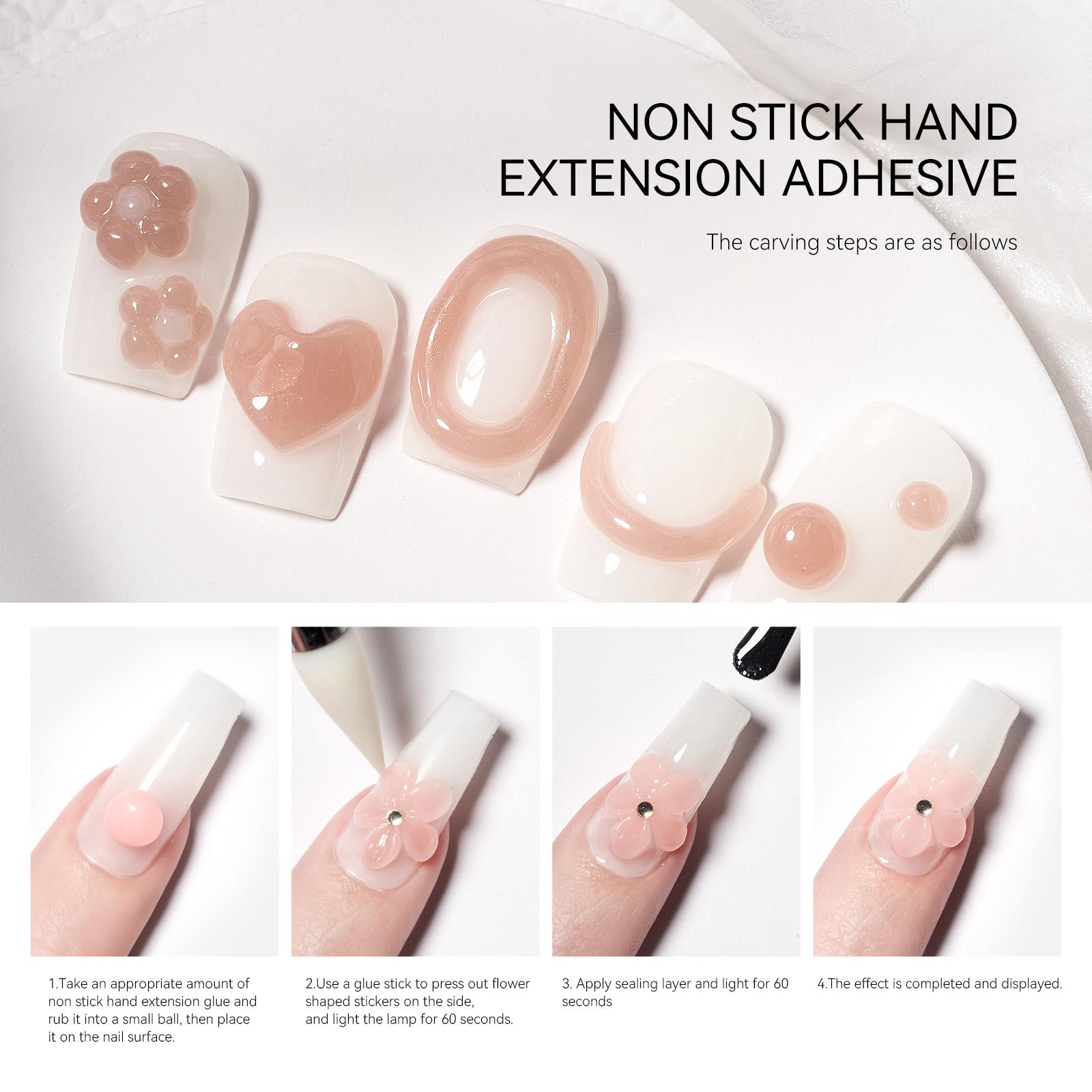 TRICOLOR FISH Clear 3D Sculpting Gel for Nail Art, 15g Solid Nail Gel Non-Sticky Hard Builder Gel for Carving, Molding and Building