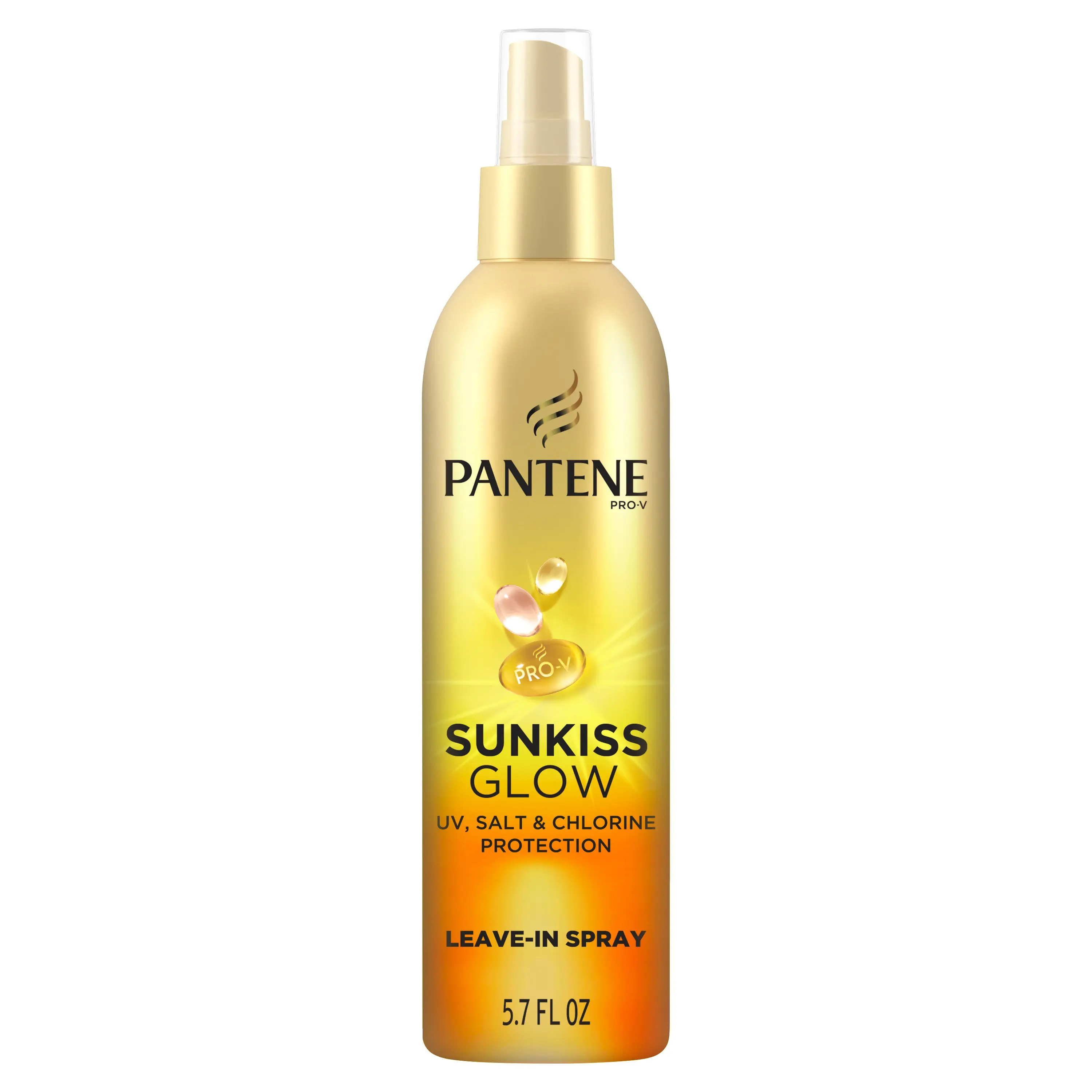 Pantene Sunkiss Glow Multitasking Spray, UV Hair Protection, Repairs Damage, Leave-In Conditioning Treatment, 5.7 oz
