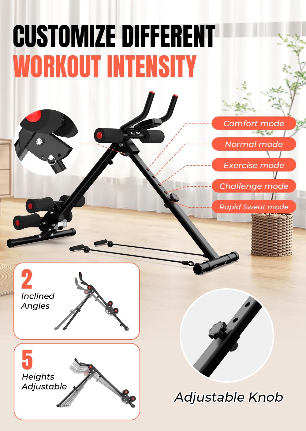 RELIFE REBUILD YOUR LIFE Adjustable Ab Trainer Machine Foldable Ab Workout Equipment for Home Gym, Core & Abs Exercise Machine, Arm Leg Glute Shaper RELIFE REBUILD YOUR LIFE Adjustable Ab Trainer Machine Foldable Ab Workout Equipment for Home Gym, Core & Abs Exercise Machine, Arm Leg Glute Shaper