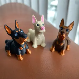Doberman Fidget Toys and Keychains - Assorted Designs with Keyring Attachment