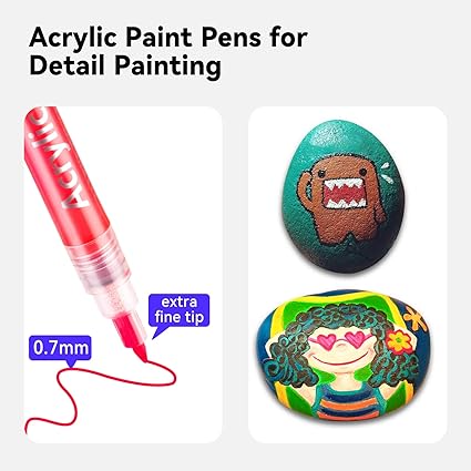 BASIC SUPPLY New Gabrie Extra Fine Tip Acrylic Paint Markers Set OF 36