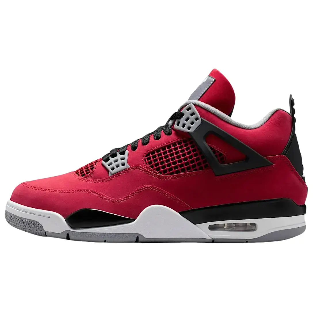 Nike Air Jordan 4 Retro 'Toro Bravo' 2026 Men's Red Suede Limited Edition All Seasons Comfortable Streetwear Sneakers, Shoe, Footwear, Shoes, Casual Wear, Cushioned Sole, Suede Mesh, Authentic Sneaker, Fashion Footwear Sneakers