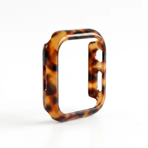 Resin Cover for Apple Watch Case 46mm 42mm 45mm 41mm 44mm 40mm 38mm Hollow No Screen Protector for iWatch 9 8 7 6 5 4 SE