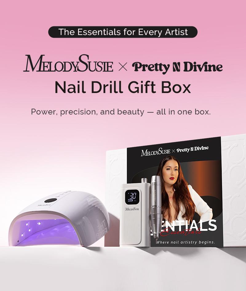 Melodysusie x Prettyndivine SC300F Nail Drill & P-Plus30G Nail Lamp Gift Box Melodysusie x Prettyndivine SC300F Nail Drill & P-Plus30G Nail Lamp Gift Box