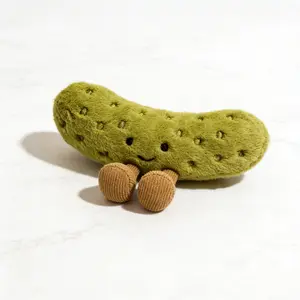 Cute Pickle Stuffed Animal: Soft Huggable Cotton Plush with Lovely Expression & Tiny Feet, Ideal Gift for All Ages