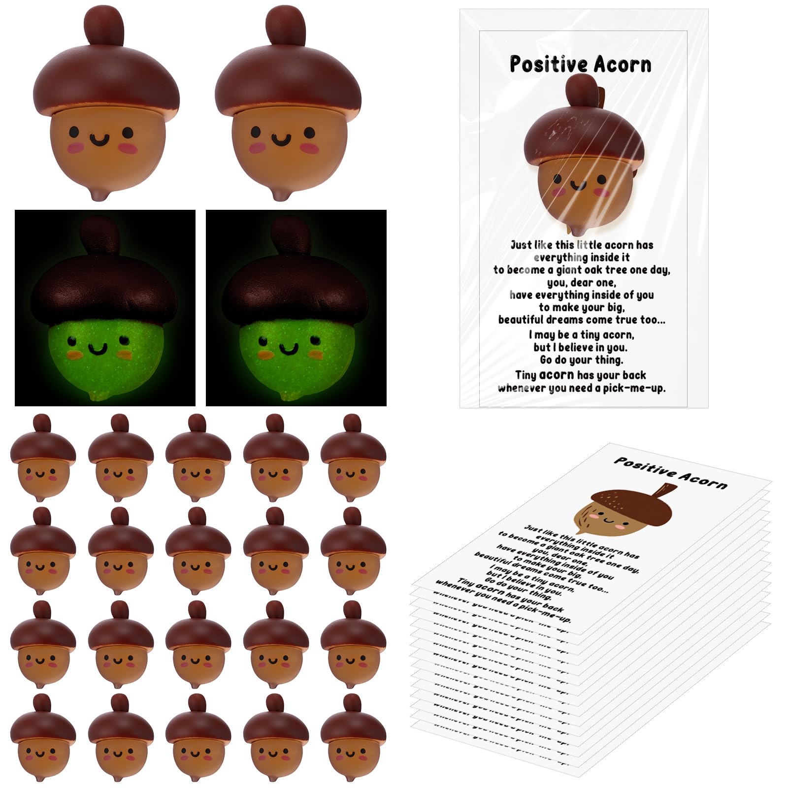 30 Pcs Easter Mini Poop Stress Balls Gifts Bulk with Inspirational Card  Emotional Luminous Stress Relief Cute Inspirational Squeeze Ball for Coworker Nurse Friend Christmas Stress Balls Funny Employee Appreciation Gifts Kawaii Squishies Handmade Taba Squ