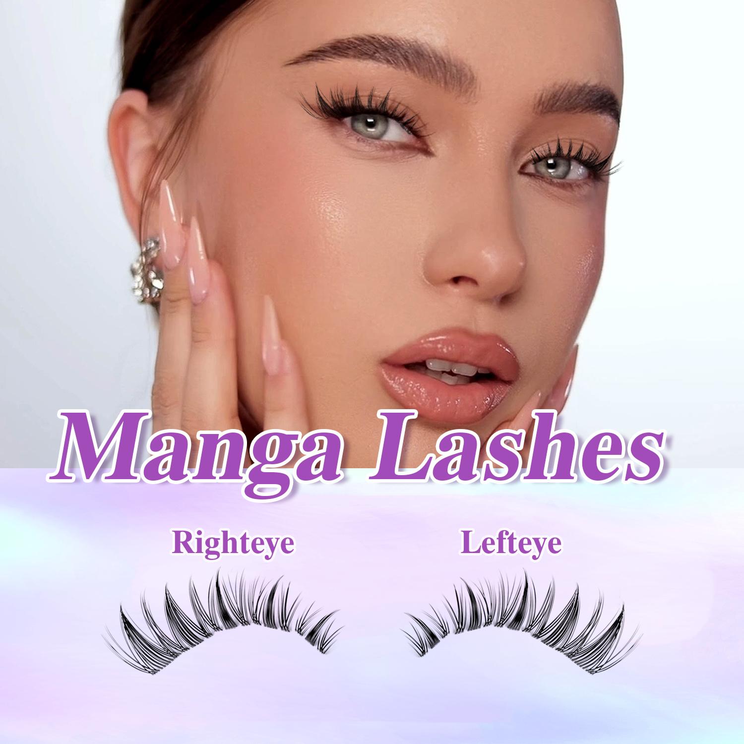 Veyesbeauty Manga Lashes Invisible Dramatic Volume Cluster Lashes Individual Lash Extensions Layered Fluffy Eyelashes Lash DIY Makeup- Salon Daily