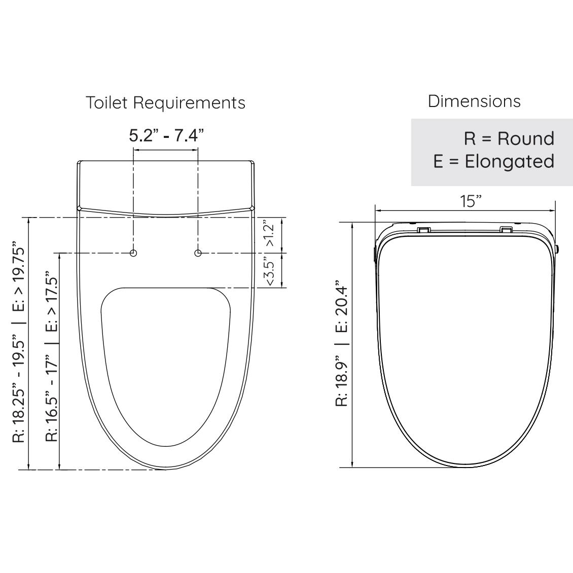Alpha UX Pearl Bidet Toilet Seat