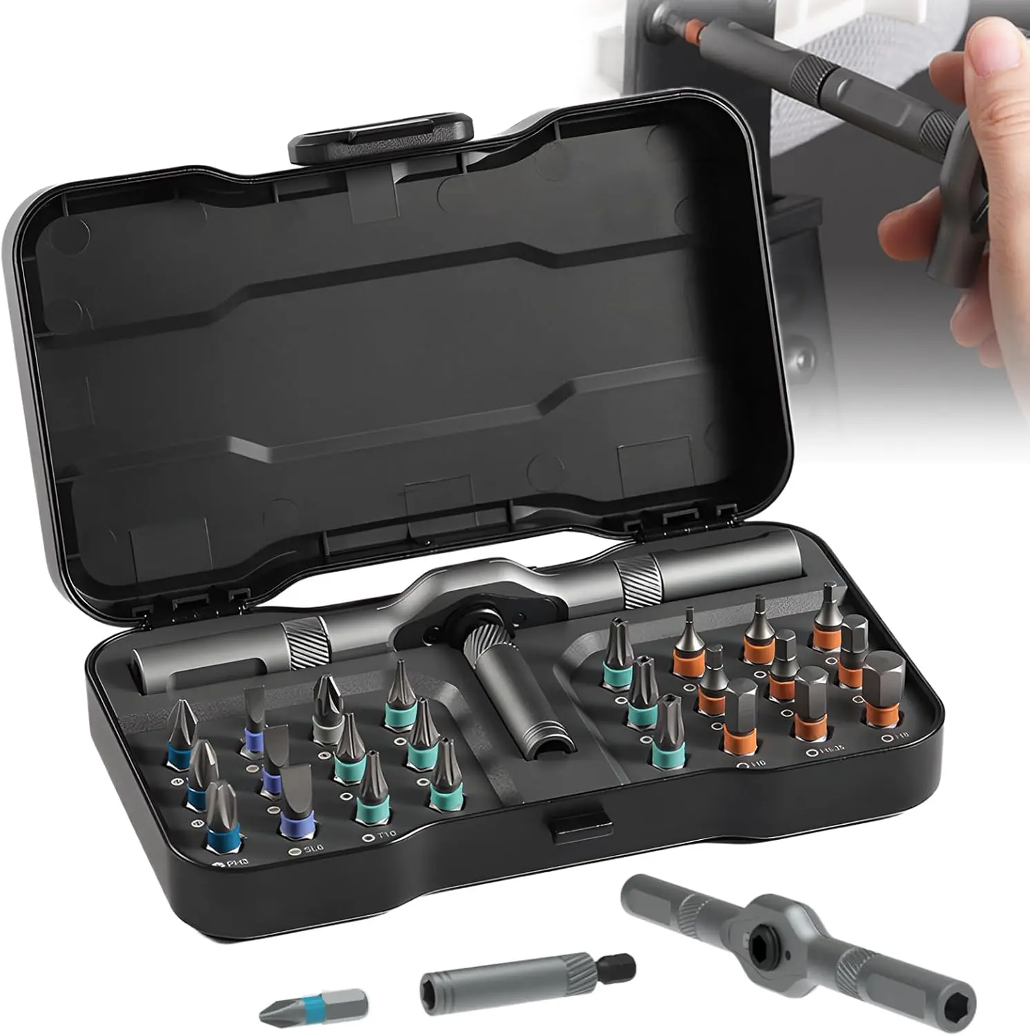 25pcs 24 in 1 Multifunction Screwdriver Head Set Household Repair Ratchet Wrench 25pcs 24 in 1 Multifunction Screwdriver Head Set Household Repair Ratchet Wrench