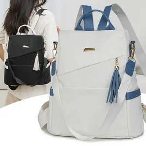 Oxford  Anti-Theft Back Zipper  Casual Travel Double Shoulder Backpack